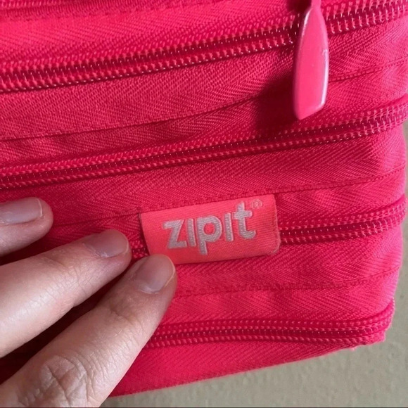 Zipit Zipper Monster Crossbody Bag Girls Small Pink Zip Top Adjustable - Picture 4 of 13